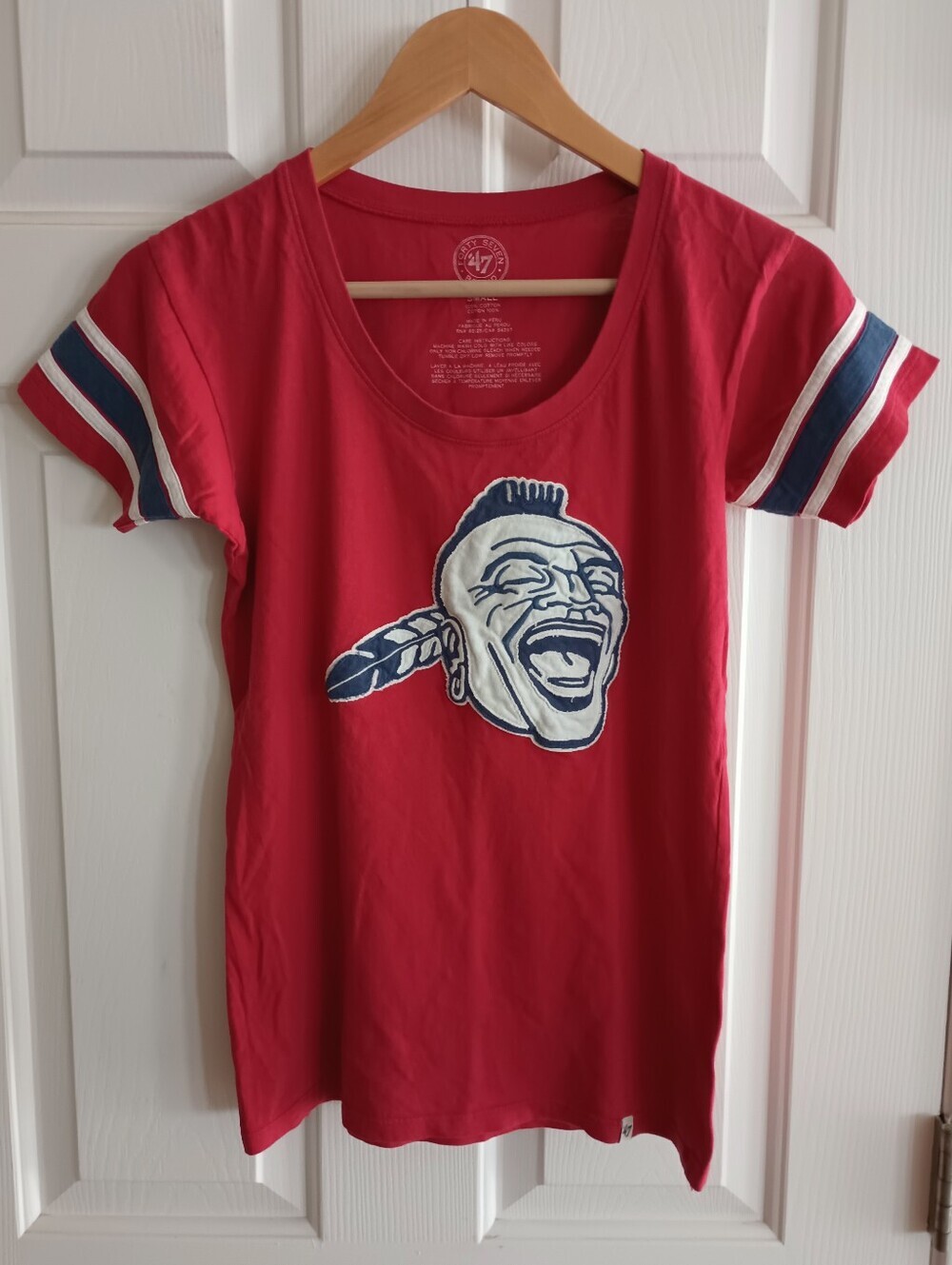 '47 Brand Atlanta Milwaukee Braves Retro Baseball 1956 Artwork Red Women's Small